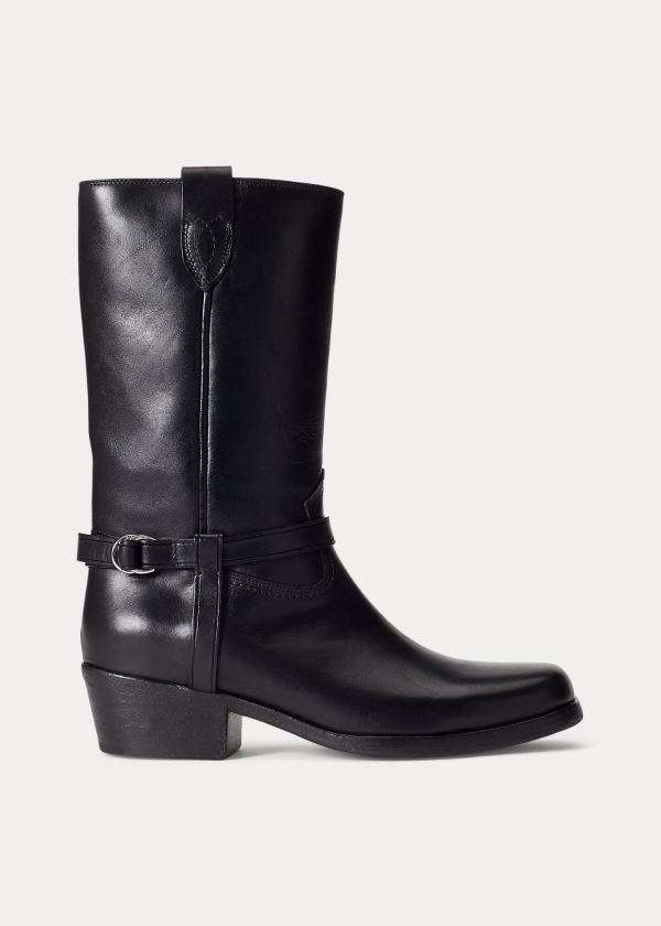 Botas Polo Ralph Lauren Mujer Negros - Harness Leather - ITOXA4820